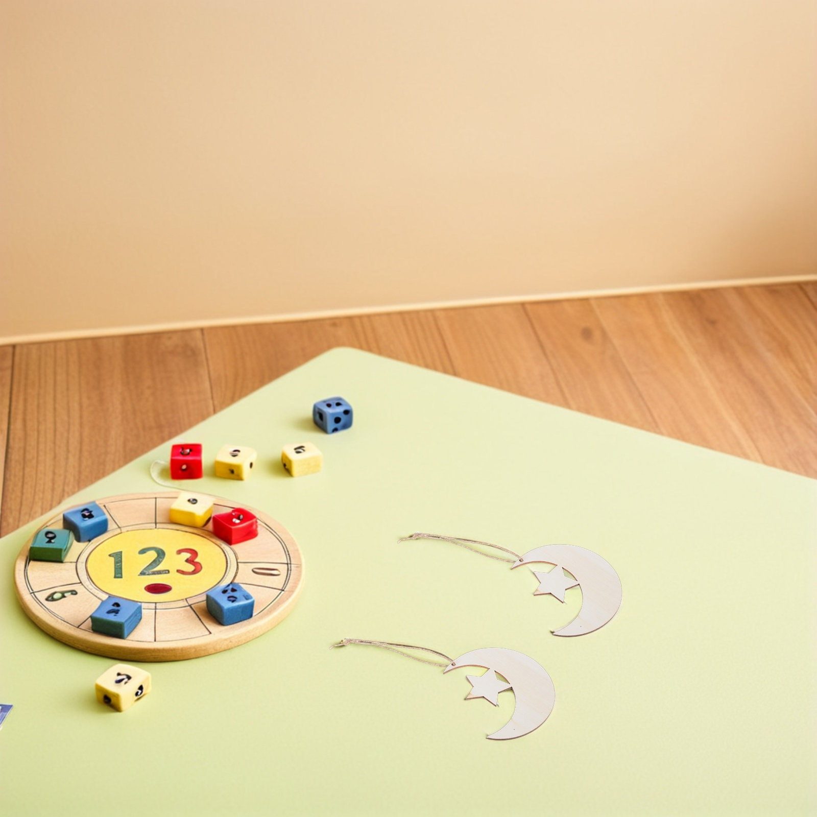 20 Adet Ahşap Ay ve Yıldız Şek - Art And Craft For Nursery incelemesi ve fiyatı