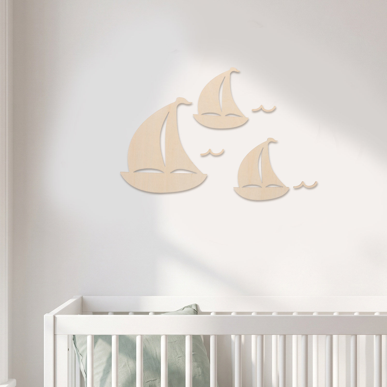 6 Adet Boyasız Ahşap Yelkenli  - Art And Craft For Nursery incelemesi ve fiyatı