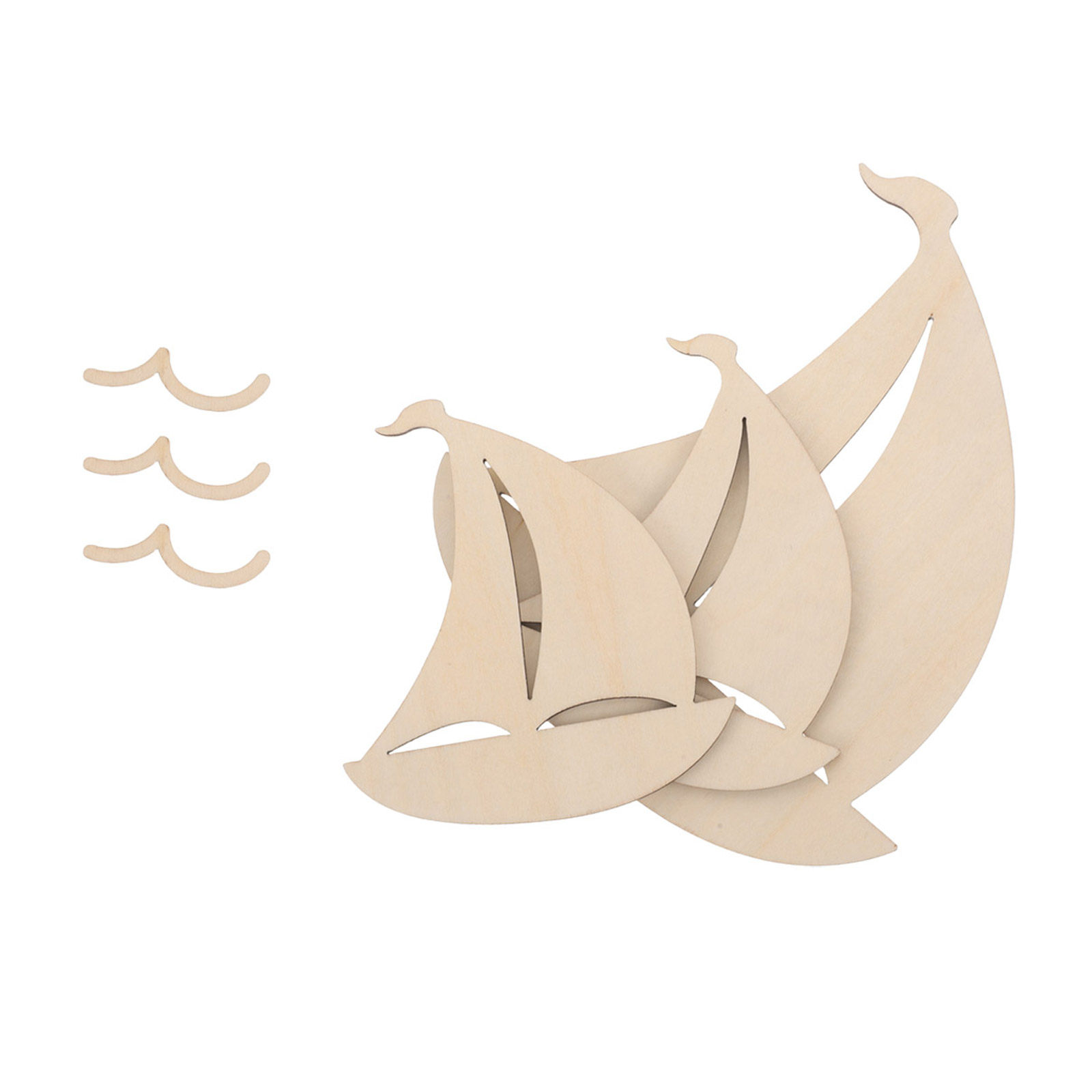 6 Adet Boyasız Ahşap Yelkenli  - Art And Craft For Nursery incelemesi ve fiyatı