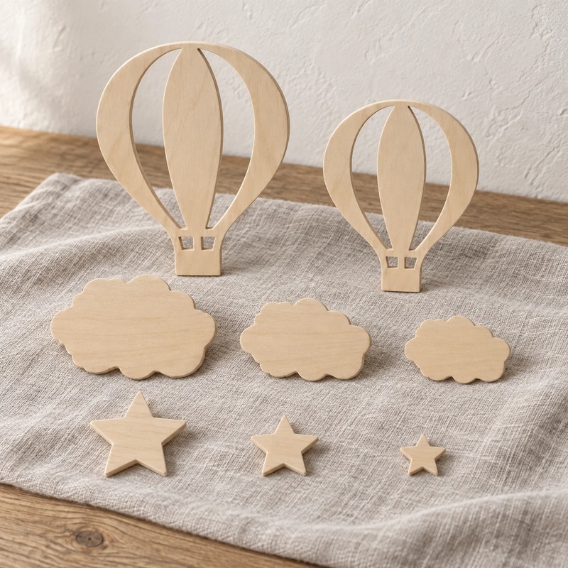 13 Parça Ahşap Sıcak Hava Balo - Art And Craft For Nursery incelemesi ve fiyatı